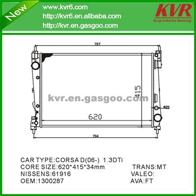 Aluminum Radiator FOR FIAT GRANDE PUNTO 1.3 D OEM 1300287/55700617/55703927