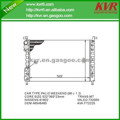 Made In China Radiator FOR FIAT PALIO WEEKEND(96-) 1.2I OEM 46548485
