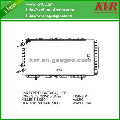 Universal Cooling System Radiator FOR FIAT DUCATO Box (230L) OEM 1330l6/1329227080