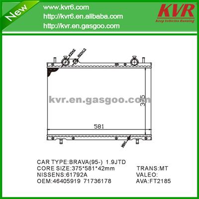 OE Quality Radiator FOR FIAT MAREA Weekend 1.9 TD 100 OEM 46405919