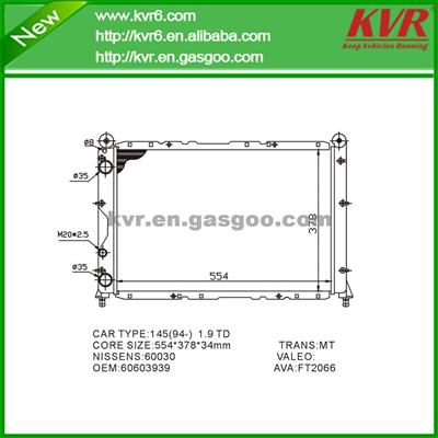 Aluminum Car Radiator FOR FIAT TEMPRA S.W. (159) OEM 60603939/71735341/71736177