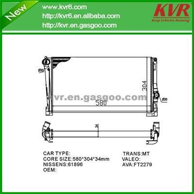 Passenger Car Radiator FOR FIAT PUNTO Van (188AX) OEM 51708005