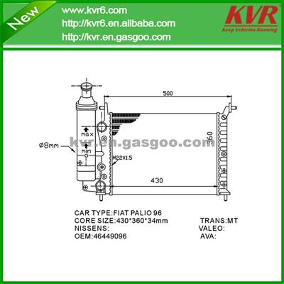 Auto Radiator FOR FIAT PALIO (178BX) 1.0 OEM 46449096