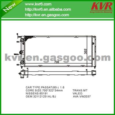 OE Radiator FOR VOLKSWAGEN Passat 1.6 OEM 321121251AL/BG