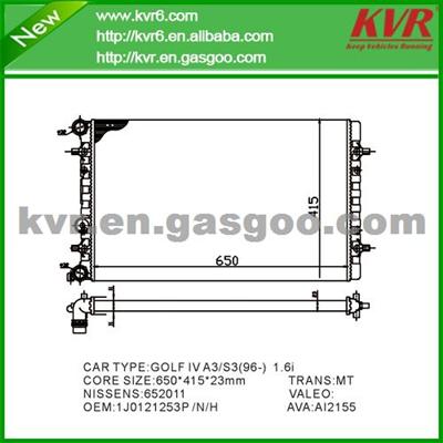 Competitive Price Radiator FOR VOLKSWAGEN Golf Iv/Variant 1.6i-M/A OEM 1J0121253H/P/N