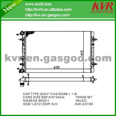 Radiator Manufacturer FOR VOLKSWAGEN Golf Iv/Variant 1.6i-M/A OEM 1J0121253H/J/P