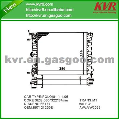 Radiator Assy FOR VOLKSWAGEN Polo/Derby 1.0 OEM 867121253/E/F