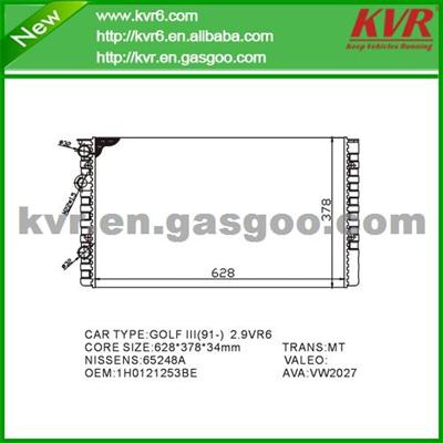 Aluminum Car Radiator FOR VOLKSWAGEN GOLF III2.9 VR6 Syncro OEM 1H0121253BE/BJ