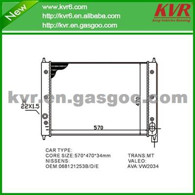 Radiator Manufacturers China FOR VOLKSWAGEN TRANSPORTER III Box 1.9 OEM 068121253B