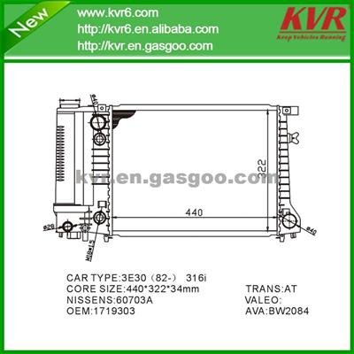 Complete Radiator FOR BMW Touring 525 I OEM 1719303