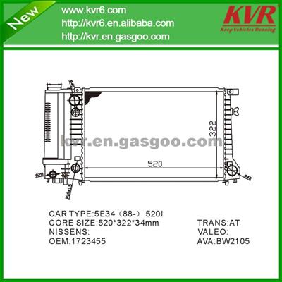 Mechanical Aluminum Radiator FOR BMW 5E34(88-) 520I OEM 1723455