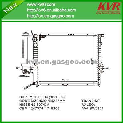 Car Radiator Price FOR BMW 5 Touring (E34) 520 I OEM 1247376 /1719306