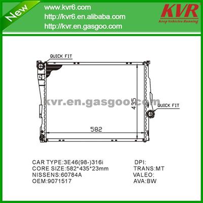 Aluminum Radiator FOR BMW 3 Coupe (E46) 316 Ci OEM 17119071517