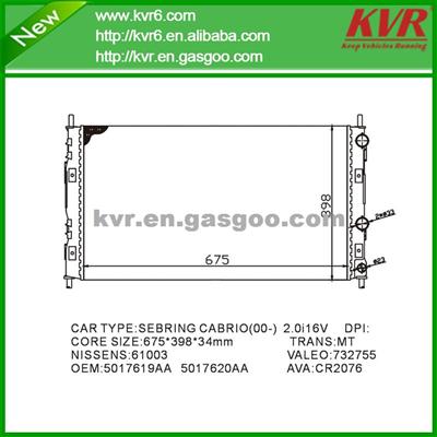 Aluminum Radiator FOR CHRYSLER SEBRING 2.7 V6 24V OEM 5017620AA /5017619AA