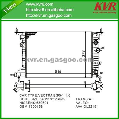 High Performance Auto Radiator FOR OPEL Vectrab 1.6i16v-A OEM 1300158 / 90499823