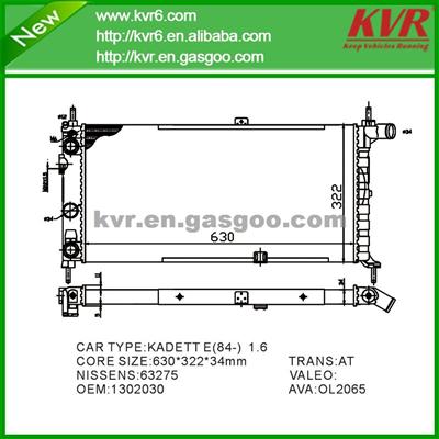 Brazed Auto Radiator FOR OPEL Combo 1.6S,1.6i-A OEM 1302030