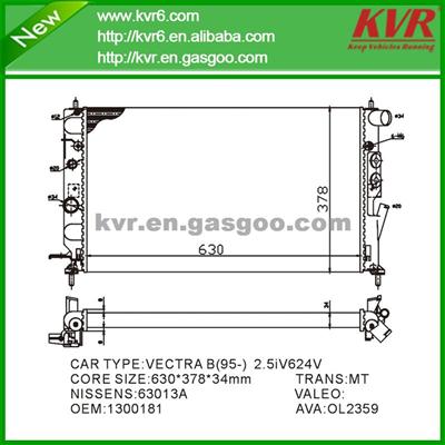Car Aluminum Radiator FOR OPEL VECTRA B 2.6 I V6 OEM 1300181 / 52479100