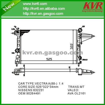 Assy Radiator FOR OPEL VECTRA A (86_, 87_) 1.6 I OEM 90264491