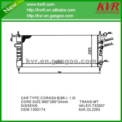 Auto Cooling System Radiator FOR OPEL CORSA B 1.0i OEM 1300174