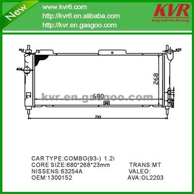 Auto Cool Radiator FOR OPEL COMBO 1.2 OEM 1300152