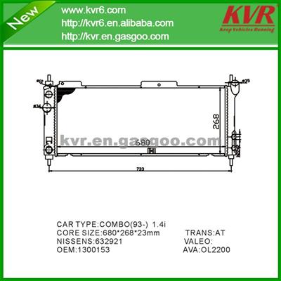 Made In China Radiator FOR OPEL COMB0 1.4 OEM 1300153