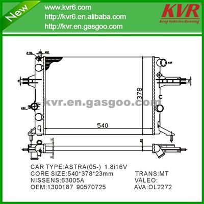 OE Quality Radiator FOR OPEL ASTRA G 1.8i-M OEM 1300187 /90570725