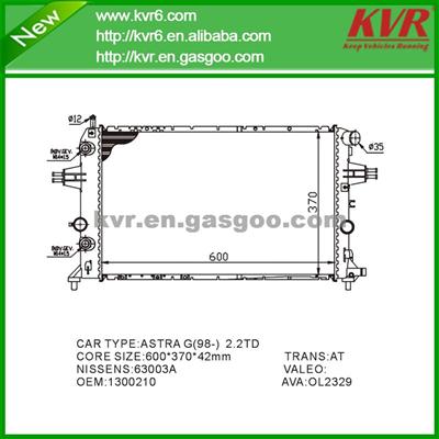 Car Aluminum Radiator FOR OPEL ASTRA G Saloon (F69_) 2.2 DTI OEM 1300210