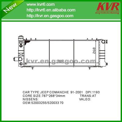 Brazing Radiator FOR JEEP CHEROKEE (XJ) 2.5 I 4x4 OEM 52004920