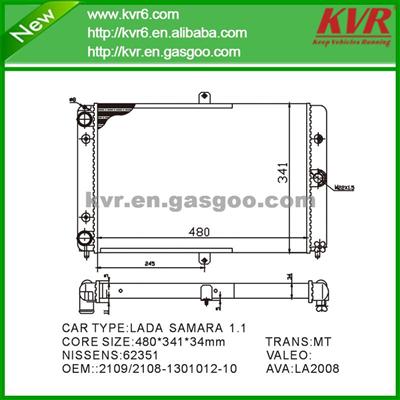 Aftermarket Radiator FOR LADA 2108i 1.1 OEM 2108-1301012/2108-1301012-10