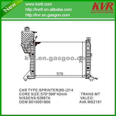 Auto Cool Radiator FOR BENZ SPRINTER 2-T Platform/Chassis (901, 902) OEM 9015001800