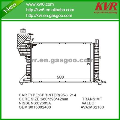 Aluminum Car Radiator FOR BENZ SPRINTER 2-T Platform/Chassis (901, 902) 214 OEM 9015002400