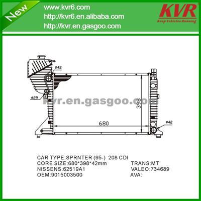 Aftermarket Radiator FOR BENZ SPRINTER 2-T Box (901, 902) 208 CDI OEM 9015003500