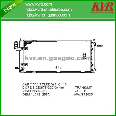 Cheap Radiator FOR SEAT TOLEDO(91-) 1.8I OEM 1L0121253A