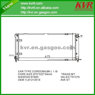 High Performance Auto Radiator FOR SEAT CORDOBA (96-) 1.6I OEM 1L0121251E