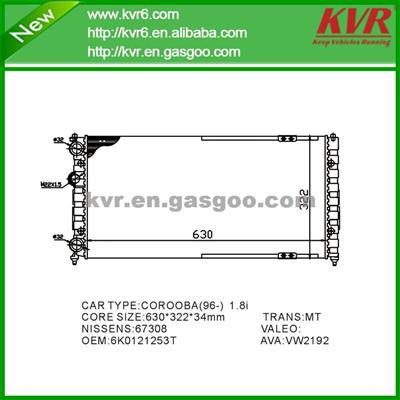 Aluminum Radiator FOR SEAT CADDY II 1.9 D OEM 6K0121253T