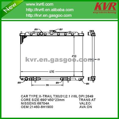 Mechanical Car Radiator FOR NISSAN X-TRAIL (T30) 2.0 4x4 OEM 21460-8H900