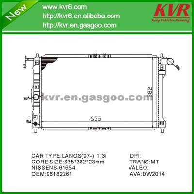 Automobile Radiator FOR DAEWOO LANOS 1.4 OEM 96182261