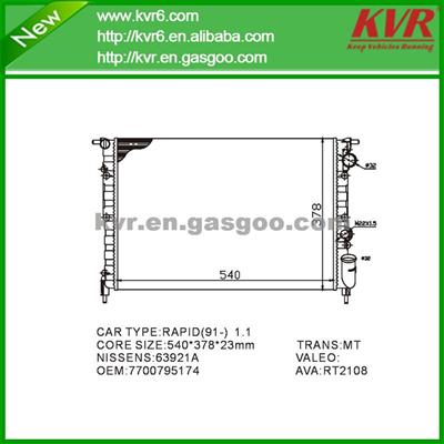 Alloy Radiator FOR RENAULT R12 1.7-M OEM 7700795174