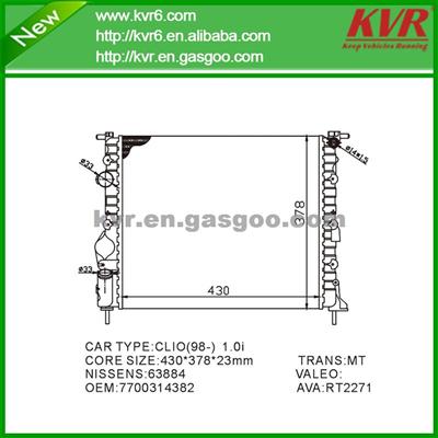 Cheap Radiator FOR RENAULT Clio || 1.2/1.4i-M OEM 7700314382