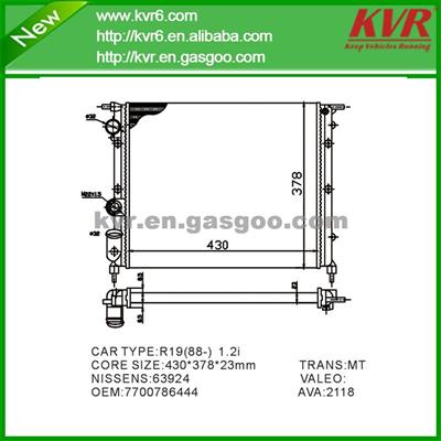 Panel Radiator FOR RENAULT R19 1.2E OEM 7700786444
