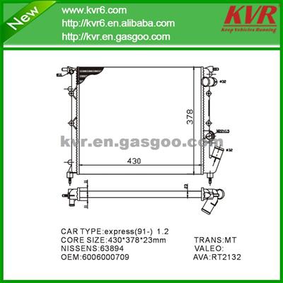 Water Radiator FOR RENAULT Express(91 ) 1.2-M OEM 6006000709