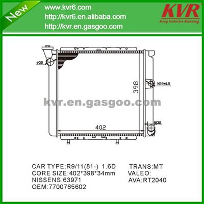 Brazed Aluminum Radiator FOR RENAULT 11 1.6D OEM 7700765602