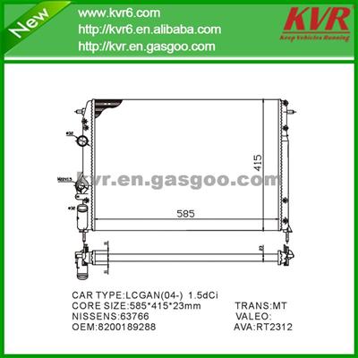 Panel Radiator FOR RENAULT MEGANE LA0/1 1.9 DCi OEM 8200189288