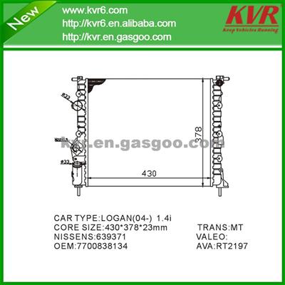 Performance Aluminum Radiator FOR RENAULT ClioⅡ(98＞2001) 1.6i OEM 7700838134