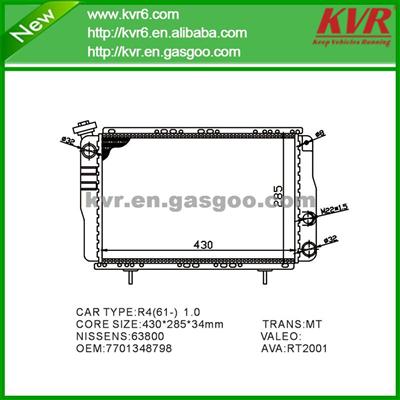 Aluminum Car Radiator FOR RENAULT R4 (61-) 1.0 OEM 7701348798