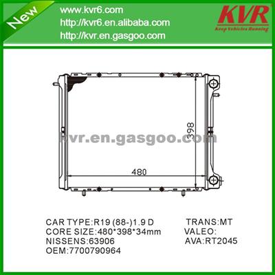 Mechanical Radiator FOR RENAULT TRAFIC Box (TXX) 2.0 OEM 7700790964