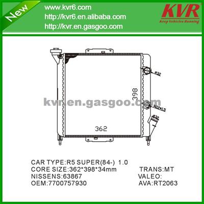 Automobile Radiator FOR RENAULT RENAU 111.2 (B/C37S) OEM 7700773968