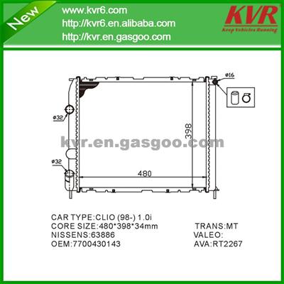 Panel Radiator FOR RENAULT CLIO II Box (SB0/1/2_) OEM 7700430143