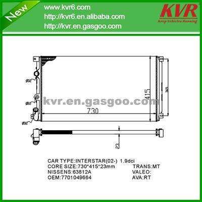 Radiator Assembly FOR RENAULT MASTER II Box (FD) 2.2 DCI 90 OEM 7701049664