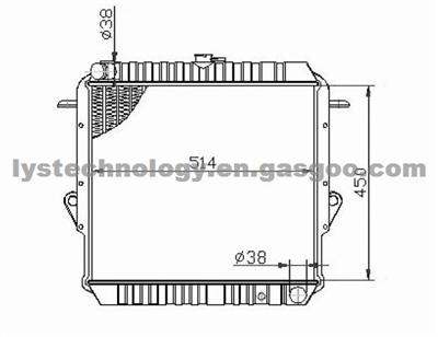 Auto Radiator For TOYOTA HIACE'05 2K(G) MT OE: 16400-70170